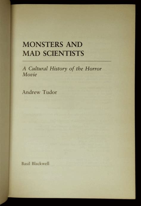 andrew tudor 6 fasi del cinema horror|andrew tudor monsters and mad scientists.